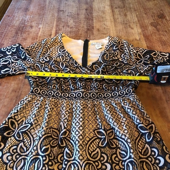 A. Calvin by Flying Tomato Black Lace with Bell Sleeve - Picture 7 of 10